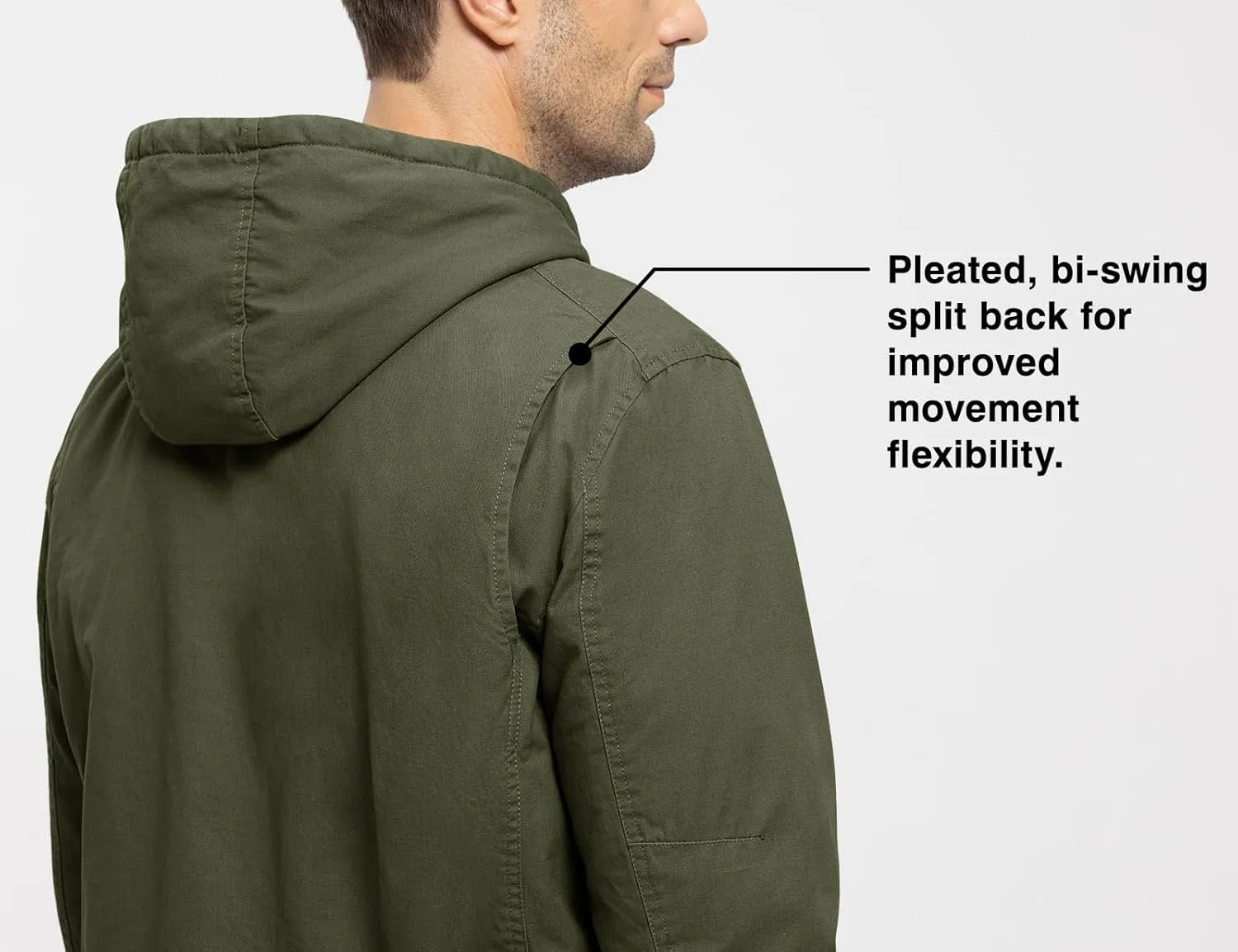 Rdruko Men's Work Jackets Flannel Lined Insulated Cotton Workwear Hooded Winter Coats