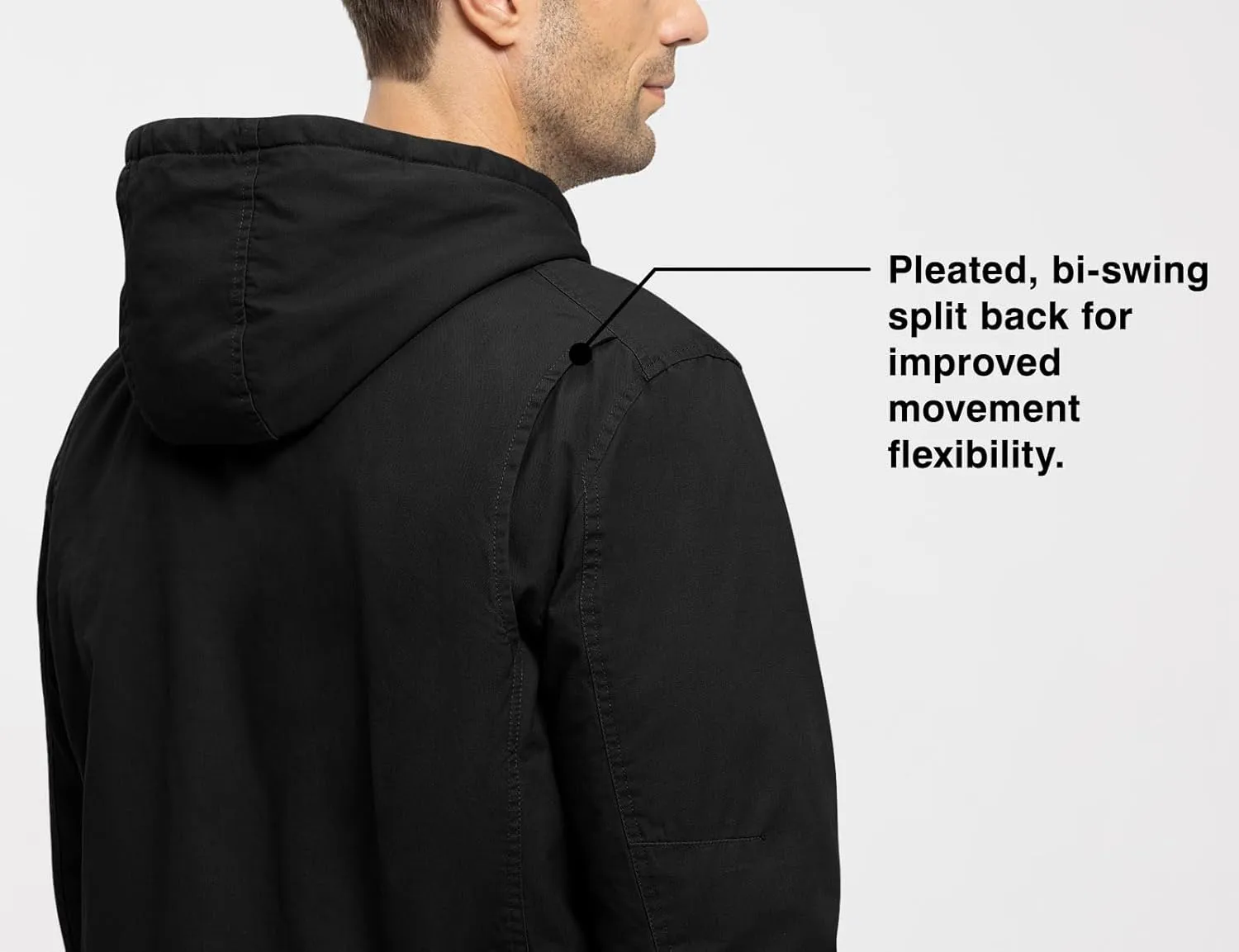 Rdruko Men's Work Jackets Flannel Lined Insulated Cotton Workwear Hooded Winter Coats