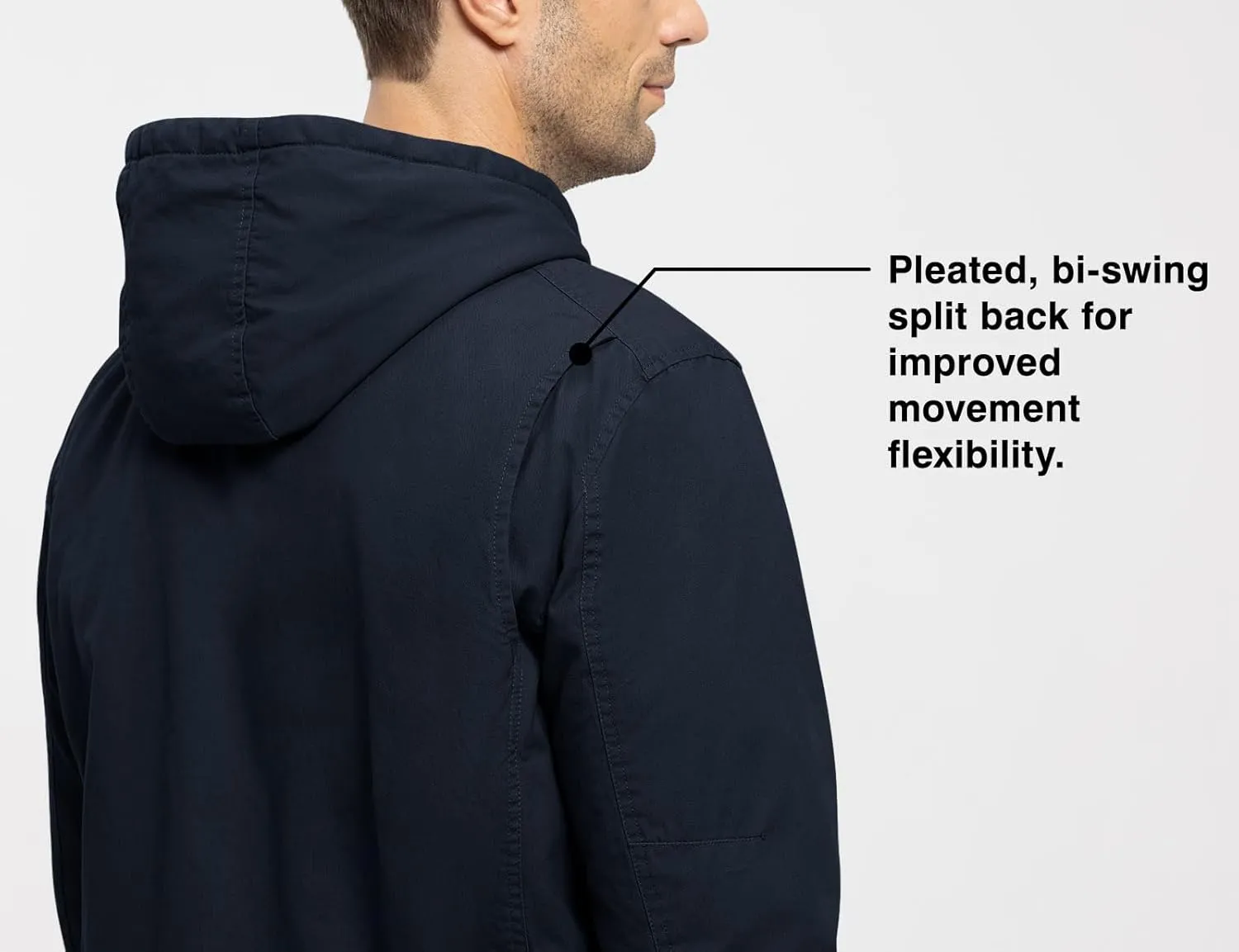 Rdruko Men's Work Jackets Flannel Lined Insulated Cotton Workwear Hooded Winter Coats
