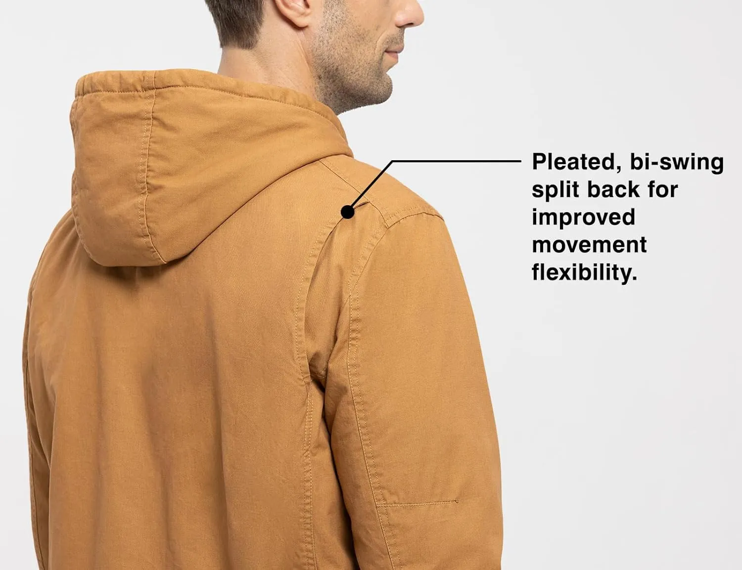 Rdruko Men's Work Jackets Flannel Lined Insulated Cotton Workwear Hooded Winter Coats