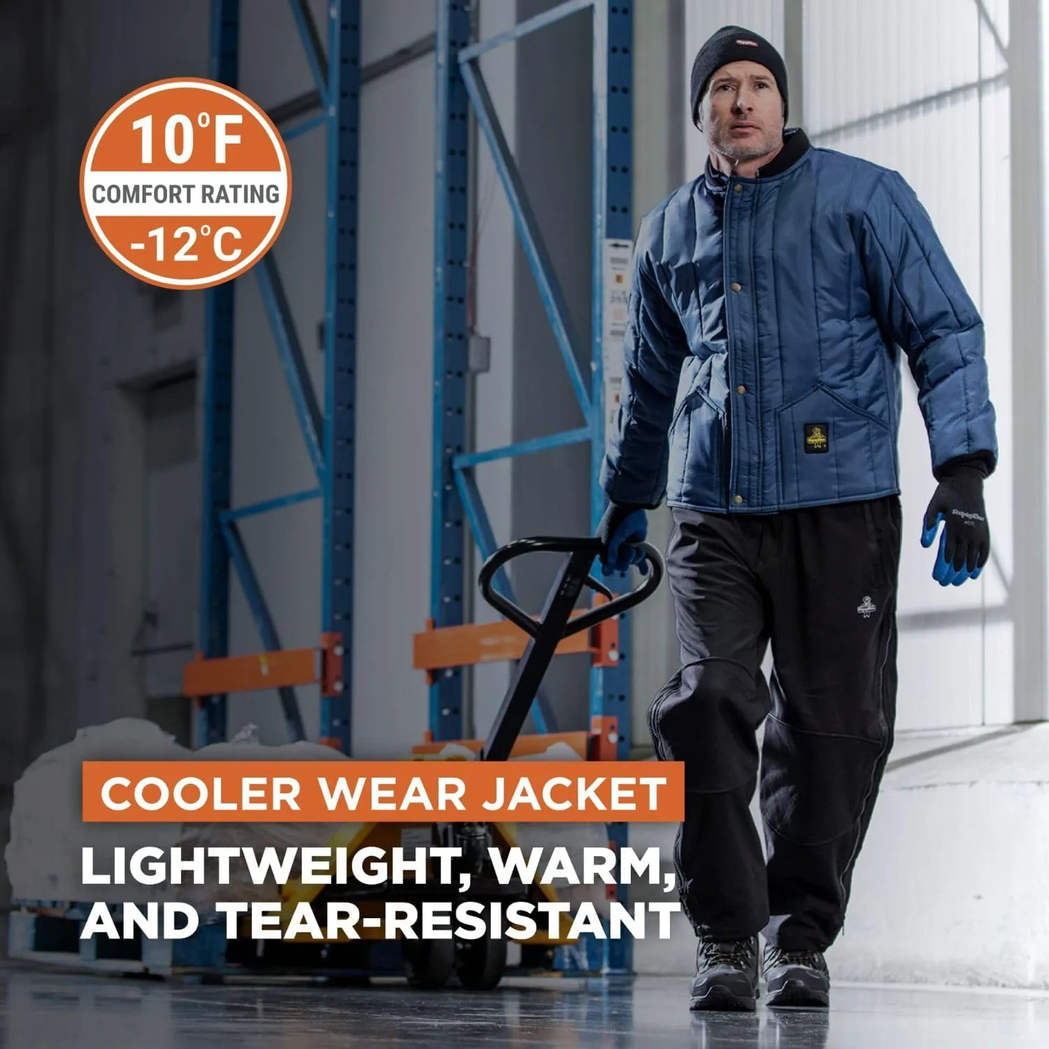 RefrigiWear Cooler Wear Jacket, Insulated Workwear, 10F Comfort Rating