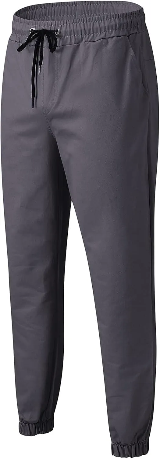 sdbrld Cargo Pants For Men Mens Outdoor Hiking Joggers Pants Solid Casual Mid Waist Drawstring Cargo Pants with Pockets