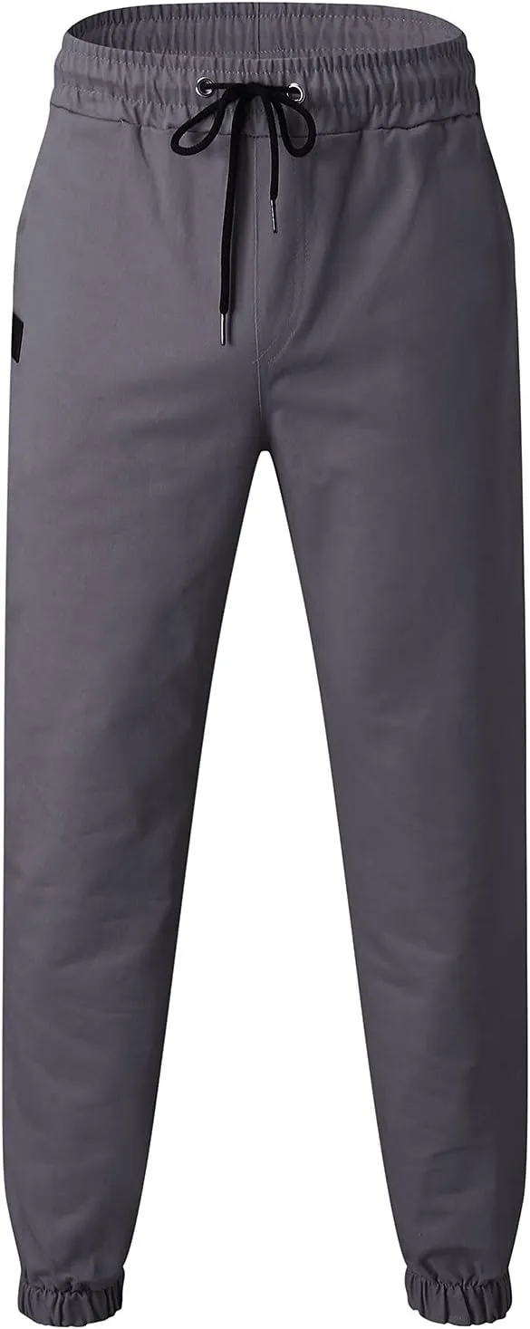 sdbrld Cargo Pants For Men Mens Outdoor Hiking Joggers Pants Solid Casual Mid Waist Drawstring Cargo Pants with Pockets