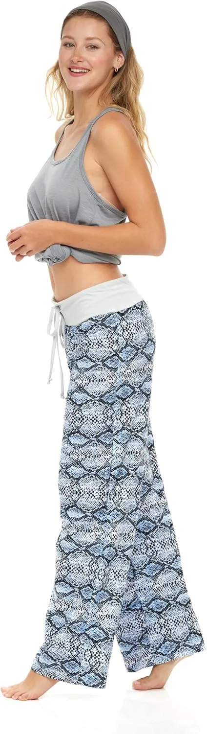 Sexy Basics Womens Lounge Pants | Wide Leg Hi Waisted - Ultra Soft Drawstring PJ Bottoms | Multi Packs & Colors