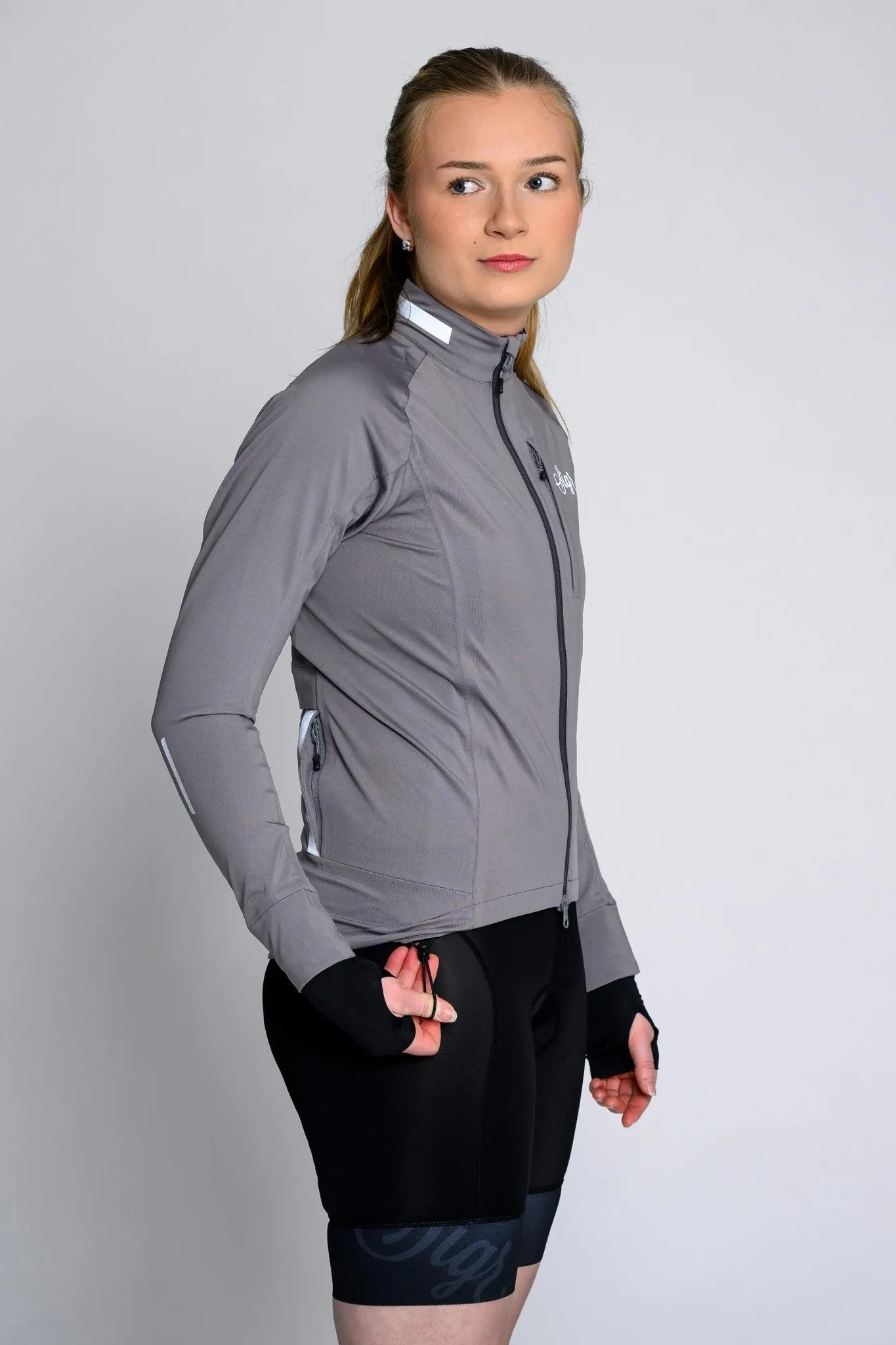 Skld Women's Titanium Grey Shell Cycling Jacket