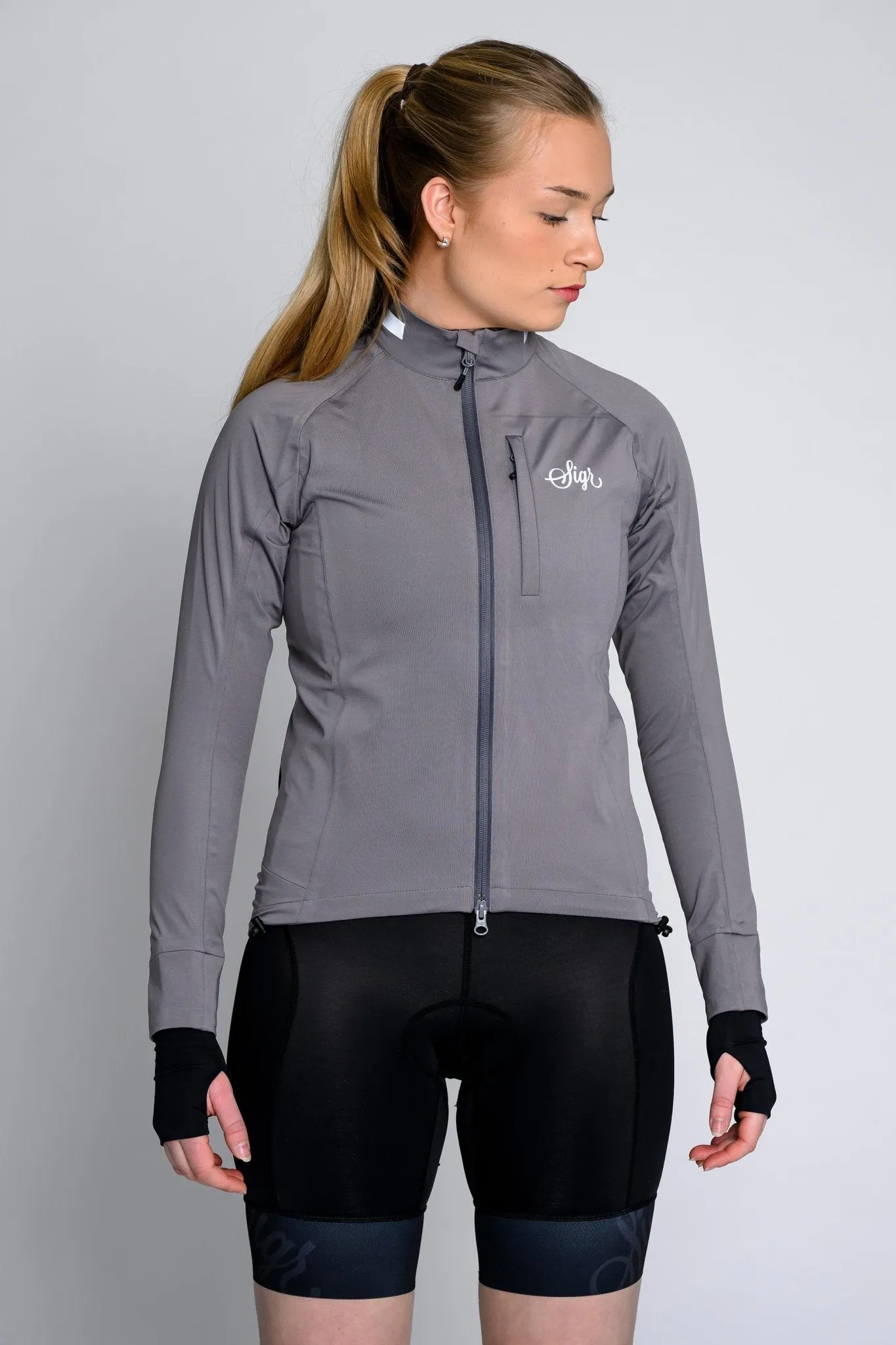 Skld Women's Titanium Grey Shell Cycling Jacket
