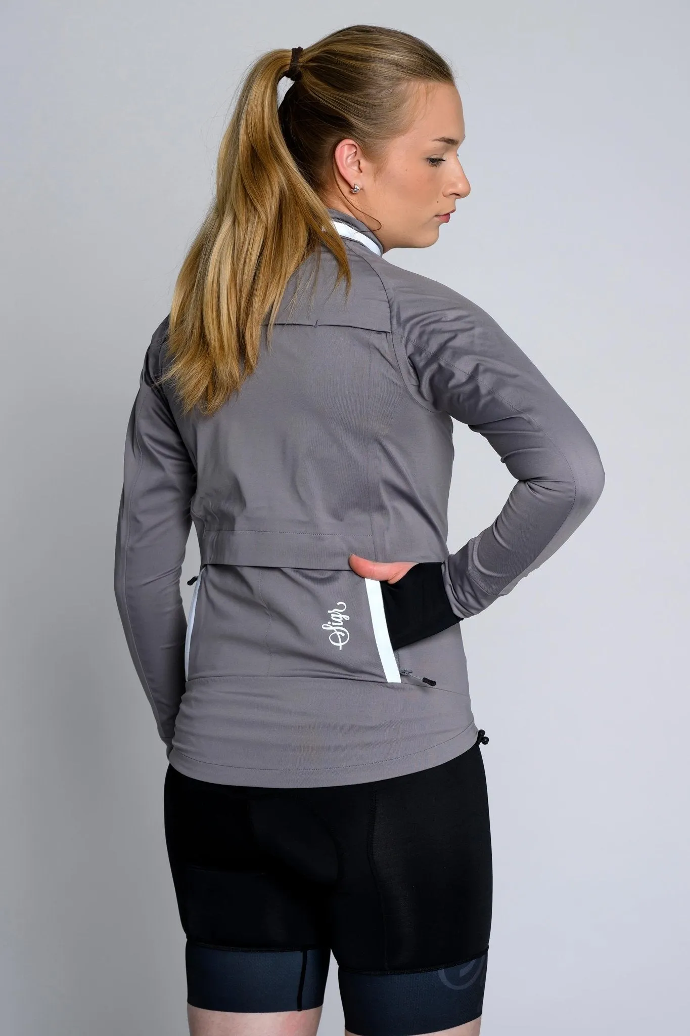 Skld Women's Titanium Grey Shell Cycling Jacket