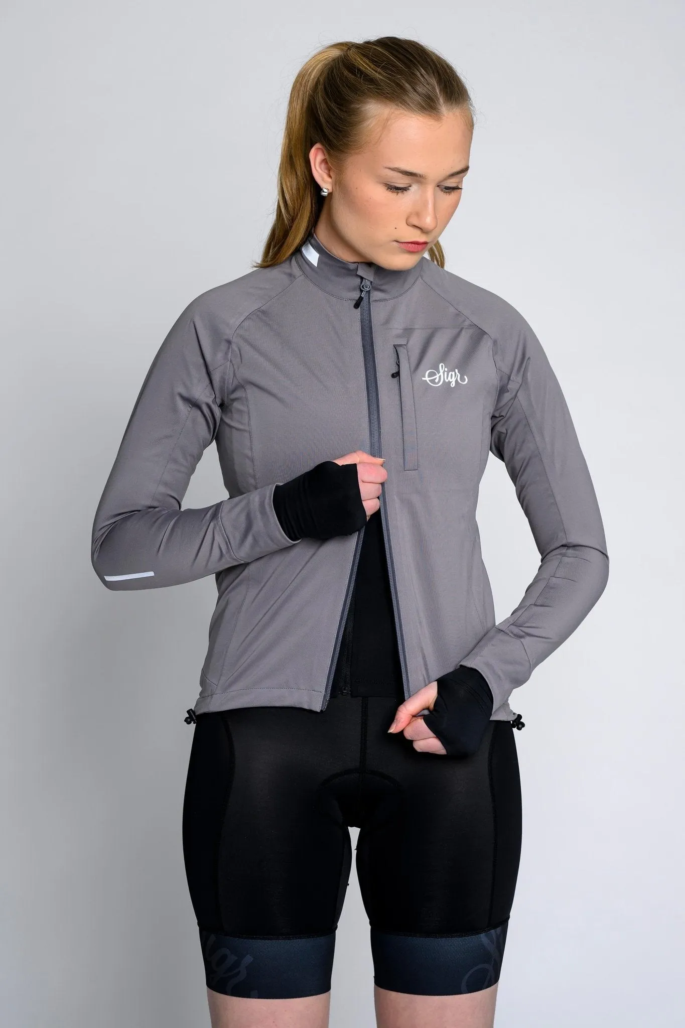 Skld Women's Titanium Grey Shell Cycling Jacket