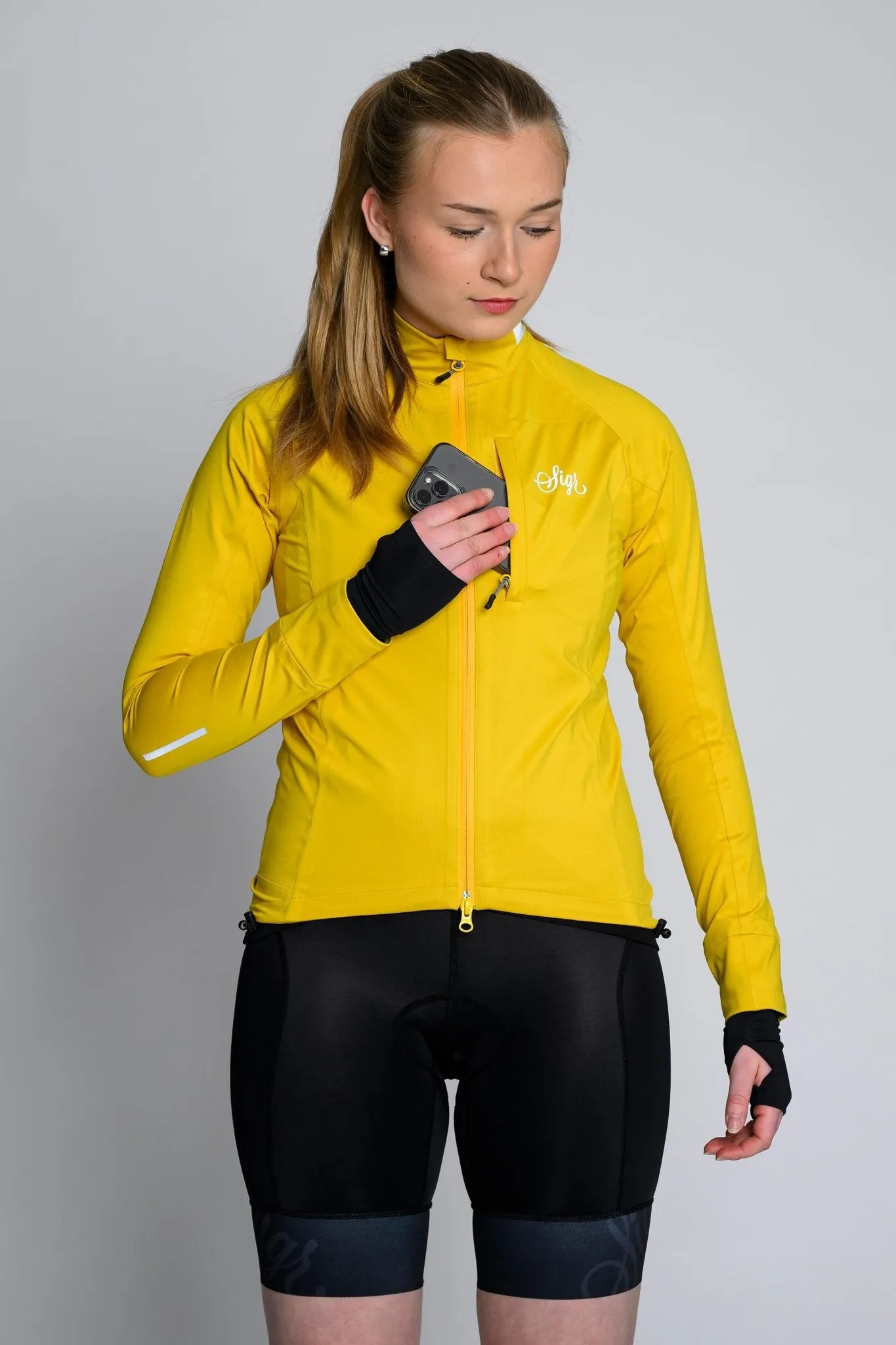 Skld Women's Yellow Shell Cycling Jacket