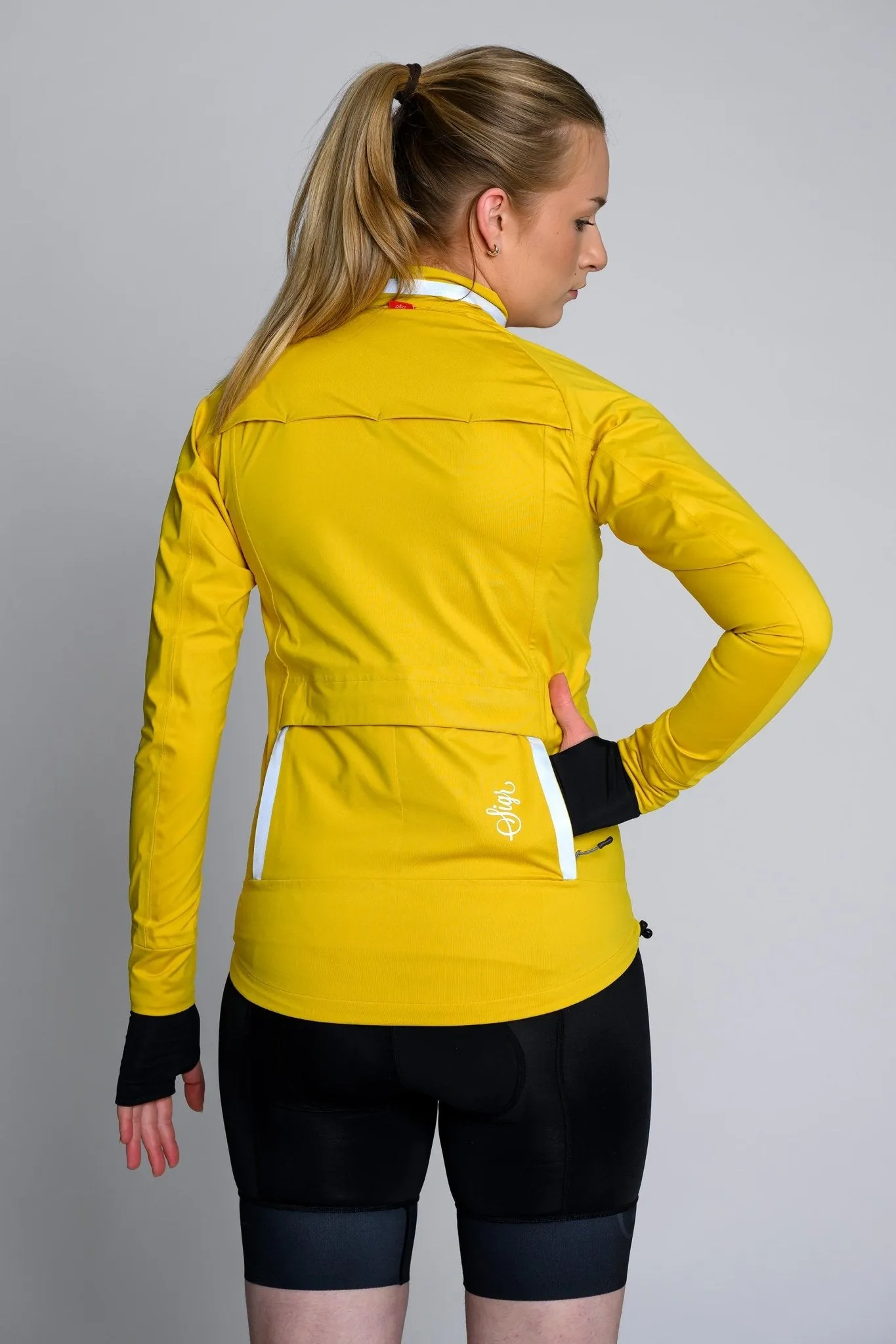 Skld Women's Yellow Shell Cycling Jacket