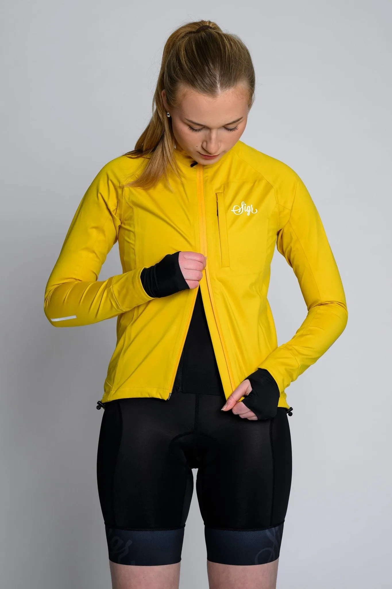 Skld Women's Yellow Shell Cycling Jacket