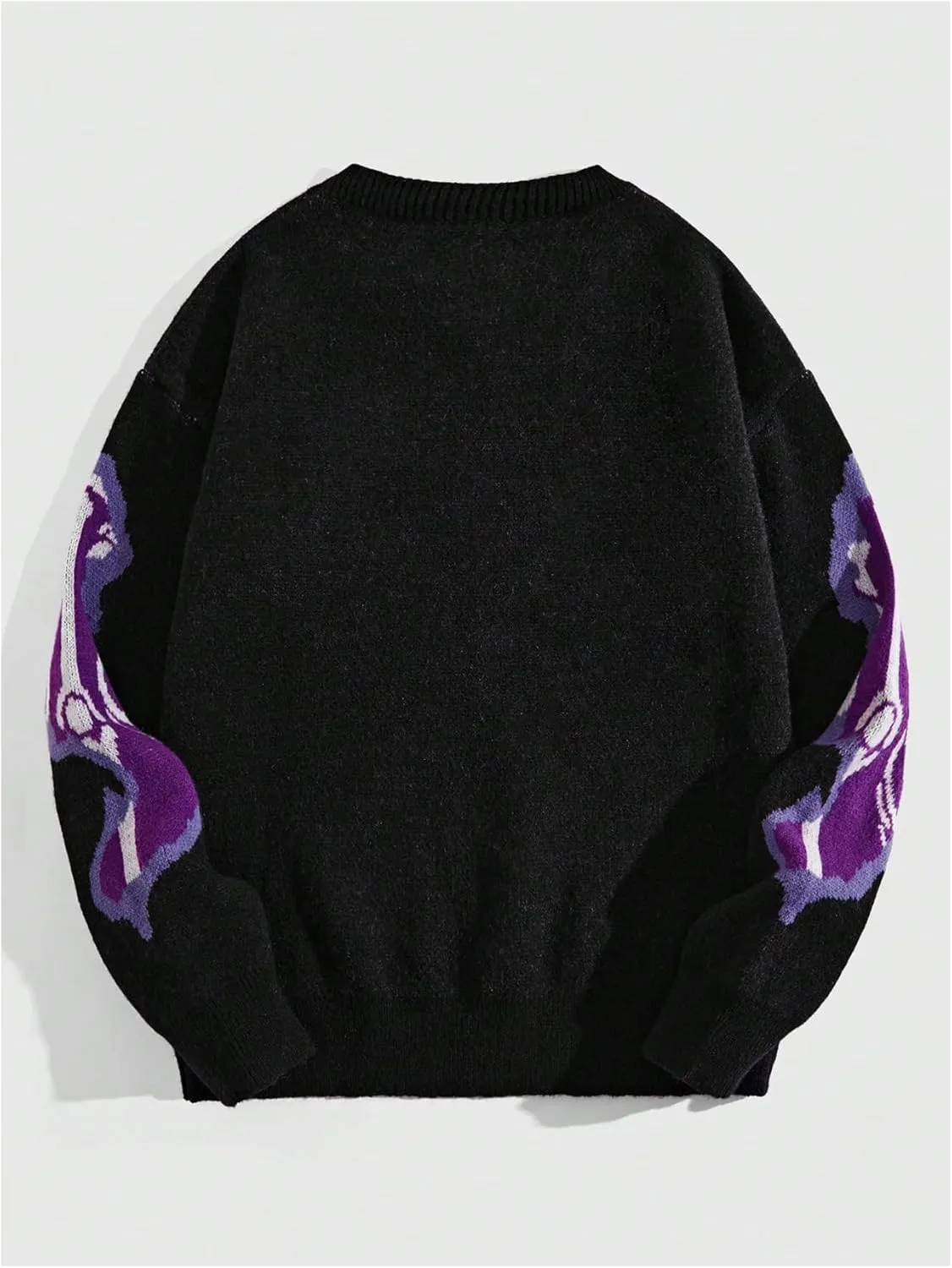 SOLY HUX Men's Sweater Graphic Print Drop Shoulder Long Sleeve Crewneck Pullover Tops