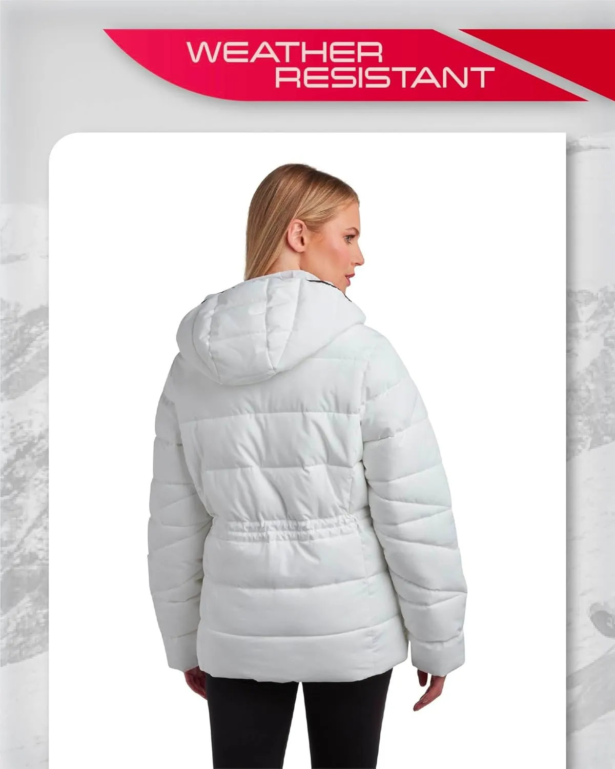 Spyder Women's Puffer Jacket - Water-Resistant Insulated Winter Coat with Cinched Waist - Womens Hooded Quilted Jacket (S-XL)
