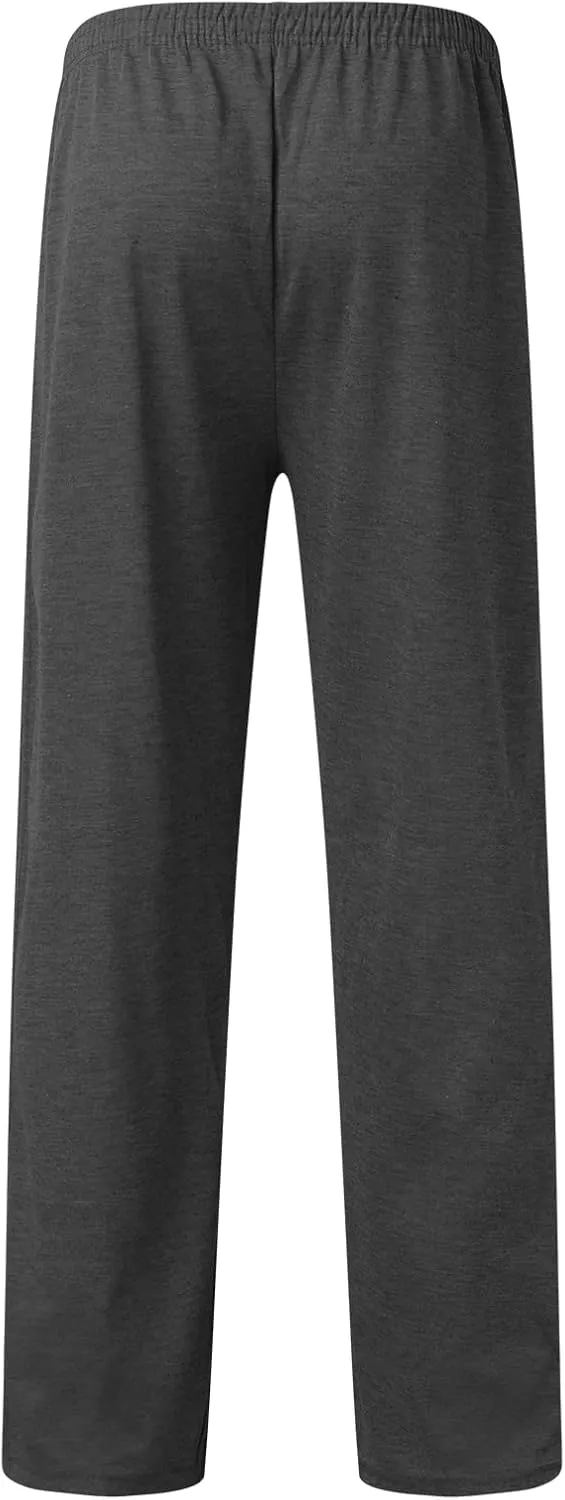 Sweatpants For Men Mens Cotton Joggers Solid Drawstring Sport Cargo Casual Pants Hiking Running Sweatpants Trousers