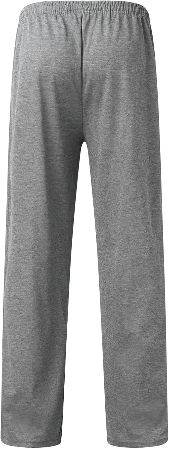 Sweatpants For Men Mens Cotton Joggers Solid Drawstring Sport Cargo Trendy Pants Hiking Running Sweatpants Trousers