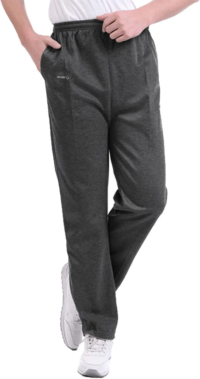 Sweatpants For Men Mens Cotton Joggers Solid Drawstring Sport Cargo Trendy Pants Hiking Running Sweatpants Trousers