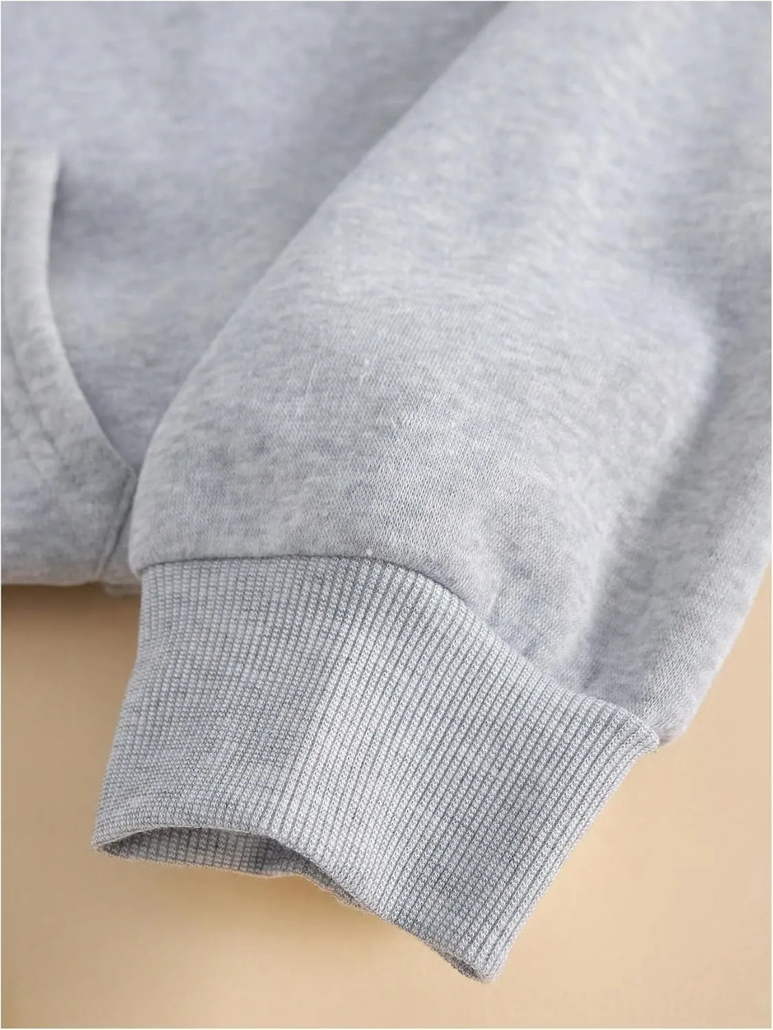 SweatyRocks Women's Cherry Graphic Hoodies Letter Print Long Sleeve Oversized Sweatshirt with Pocket