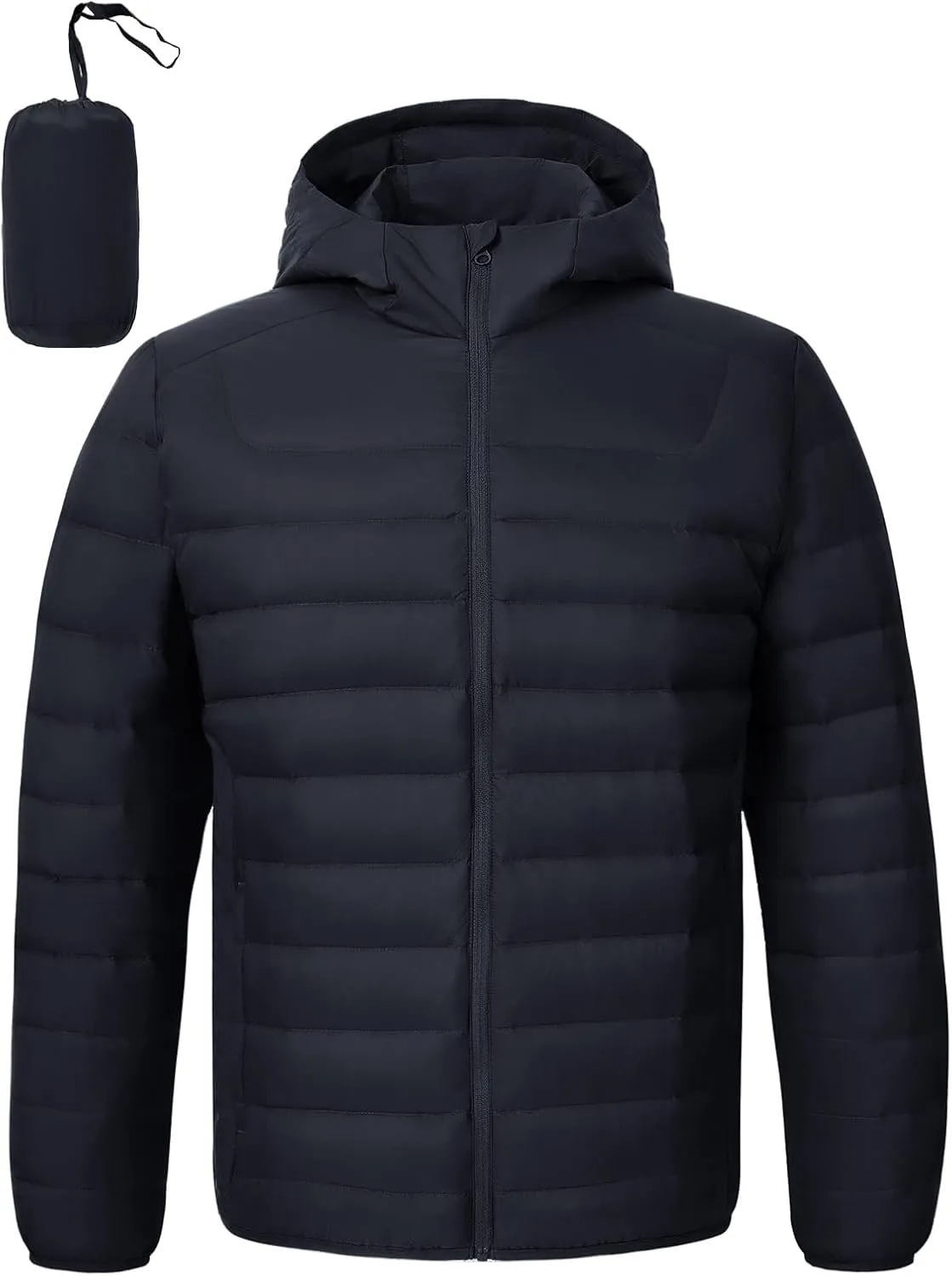 TBMPOY Men's Down Puffer Jackets Packable Lightweight Winter Coat Hooded Warm Insulated Puffy Jacket