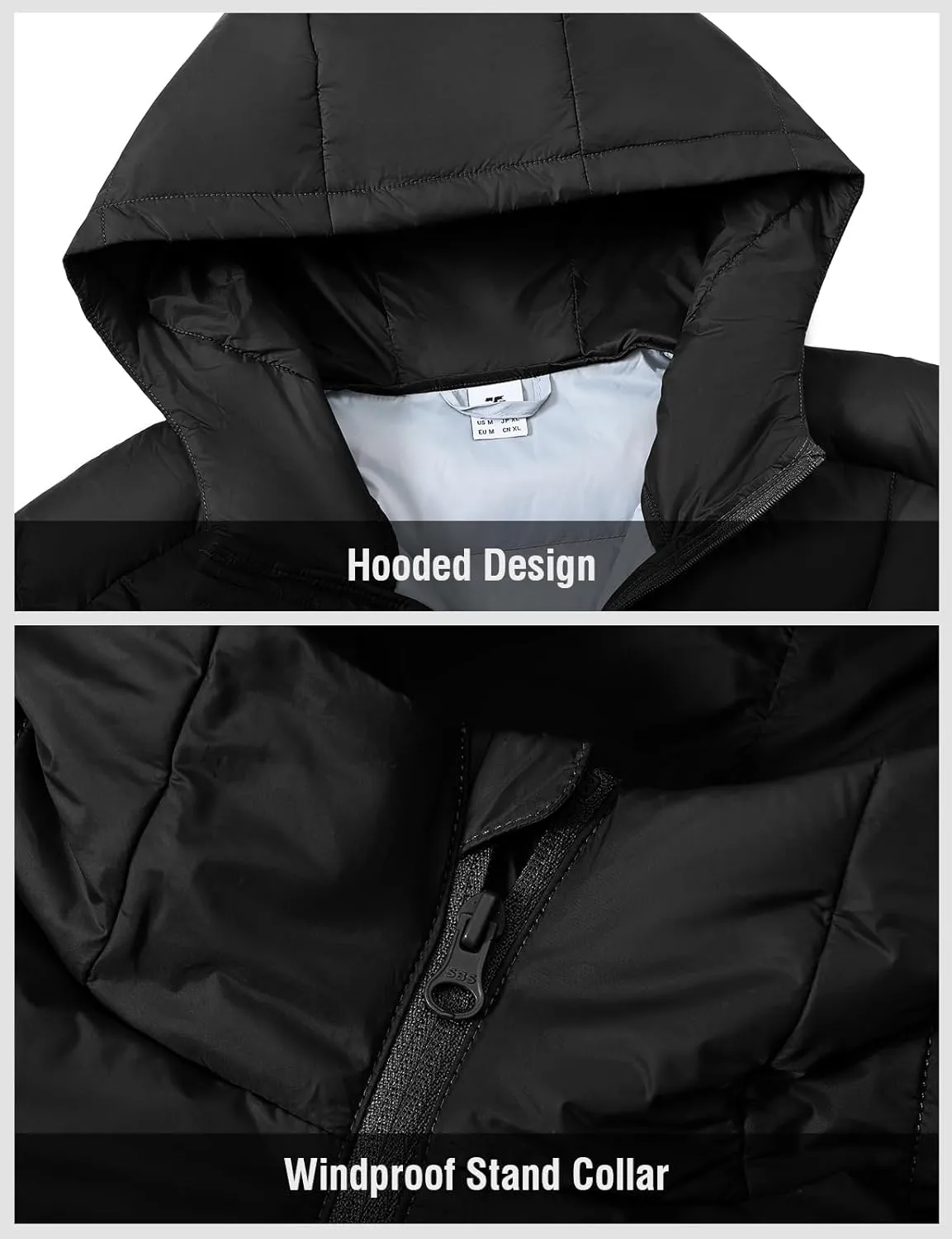 TBMPOY Men's Down Puffer Jackets Packable Lightweight Winter Coat Hooded Warm Insulated Puffy Jacket