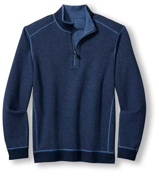 Tommy Bahama Flip Coast 1/2 Zip, Blue Note Heather