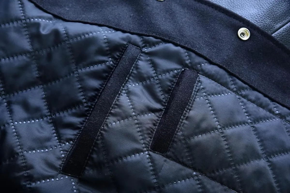 Varsity Jacket - Letterman Jacket - Lightweight Baseball Jackets In (33 Colors) Real Leather Sleeves