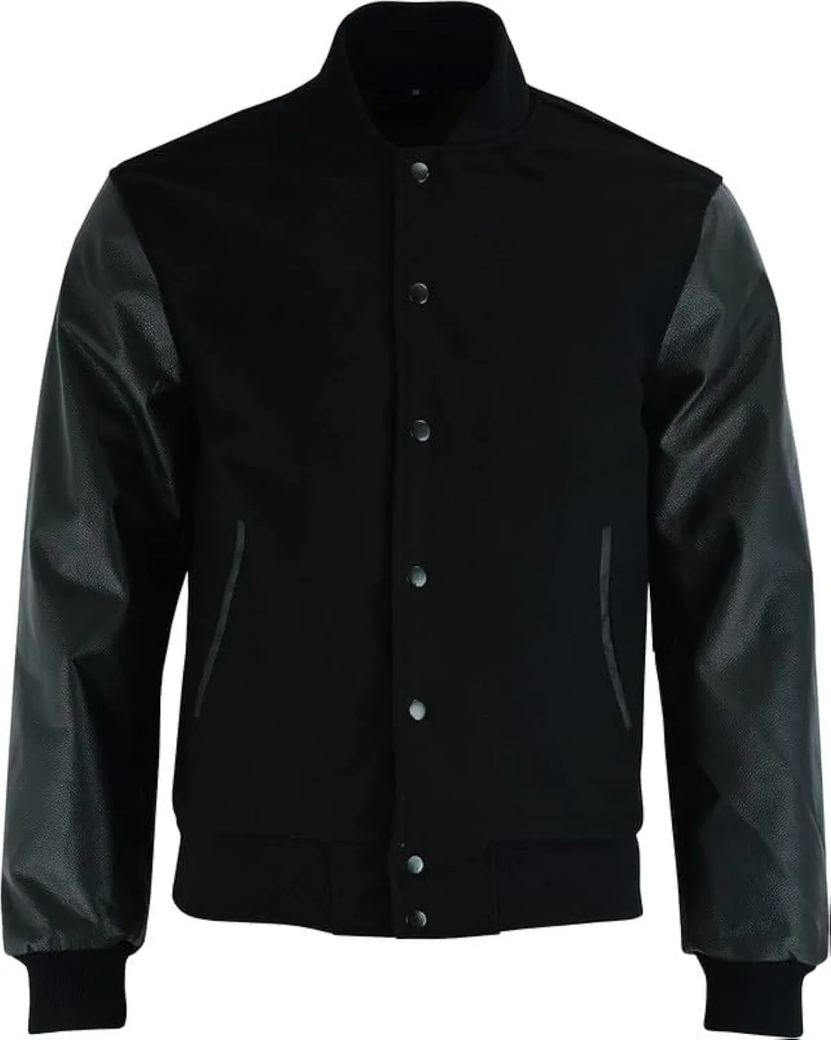 Varsity Jacket - Letterman Jacket - Lightweight Baseball Jackets In (33 Colors) Real Leather Sleeves