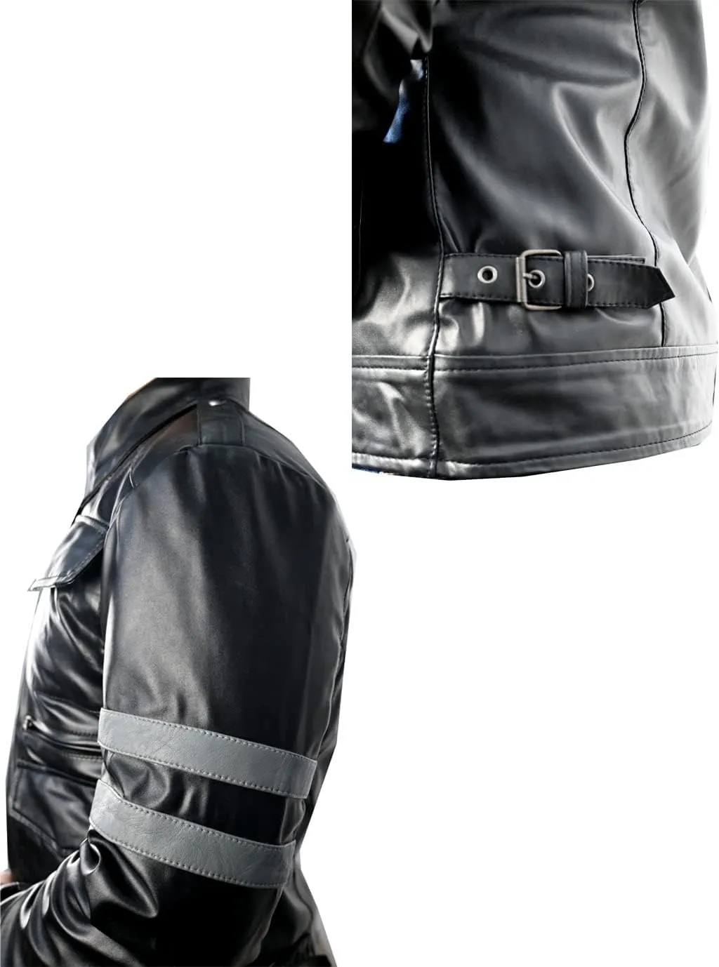 VearFit Residents Evils SuperHero Black Pu Faux Leather Jacket for Men Movie Hero