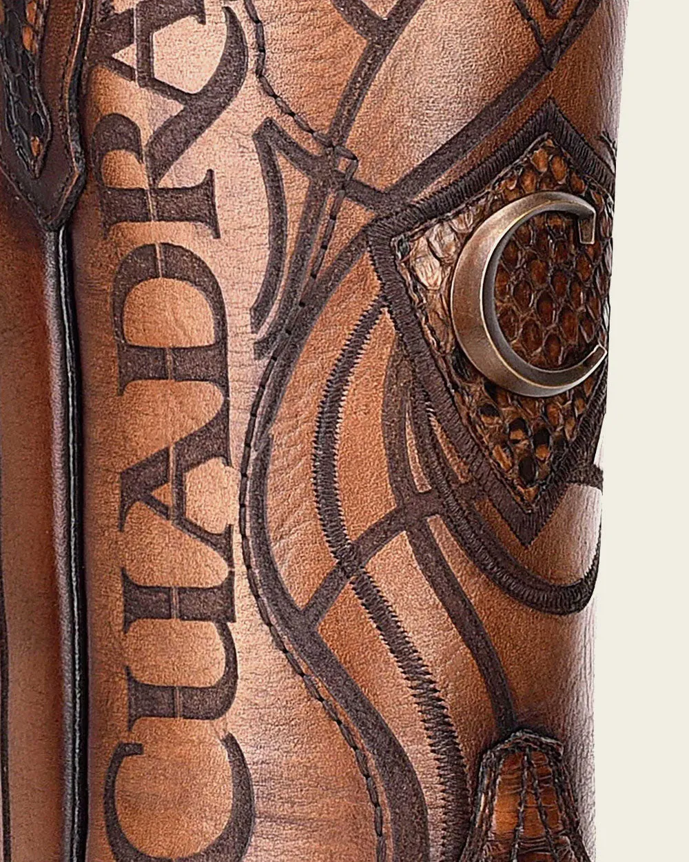 Western honey exotic boot