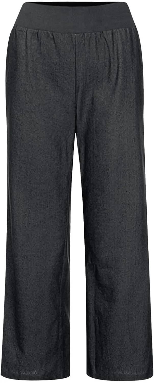 Wide Leg Pants Woman High Waisted Casual Palazzo Pants Imitation Denim Boho Trousers Loose Wide Leg Trendy Jeans