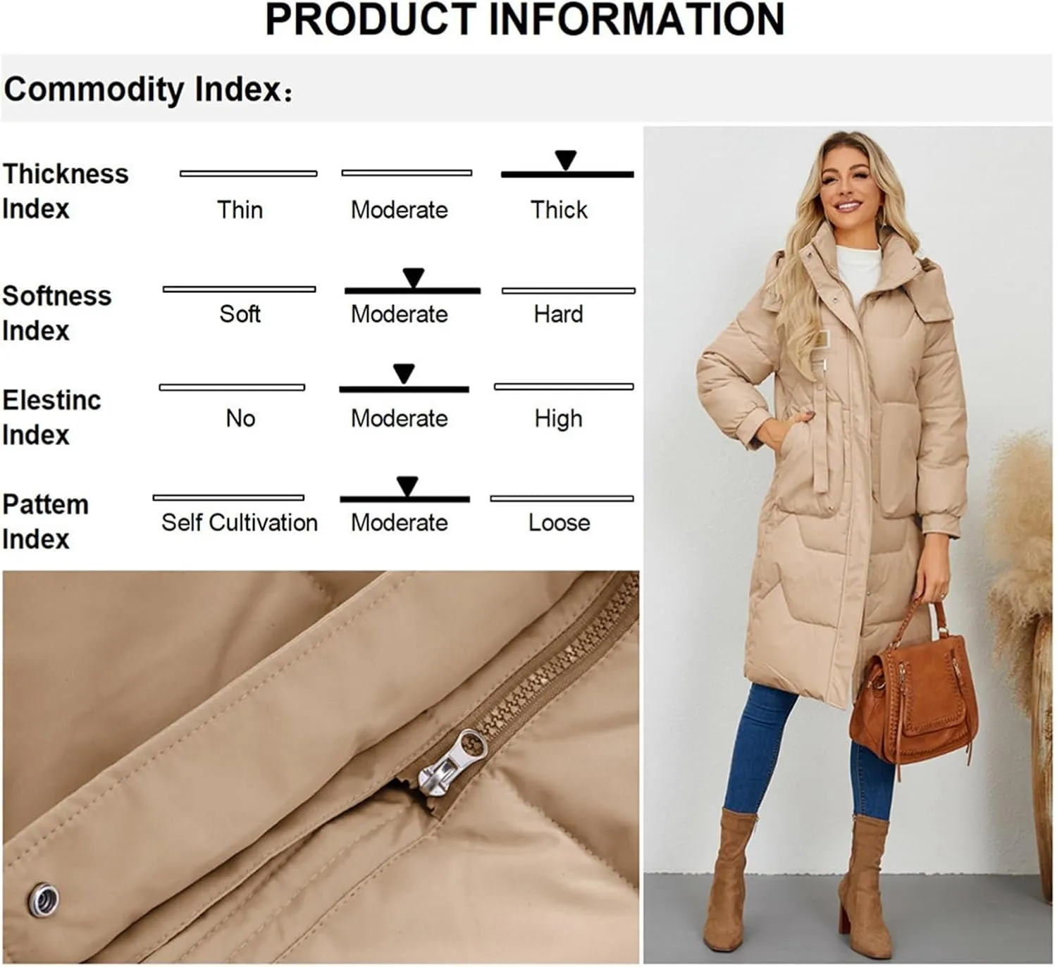 Women's Autumn and Winter New Cotton-Padded Coat Thick Long Sleeve Warm Hat Cotton-Padded Coat Long Coat
