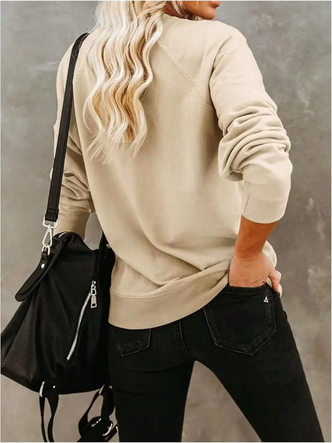 Women's Letter Graphic Sweatshirts Crewneck Raglan Long Sleeve Casual Pullovers