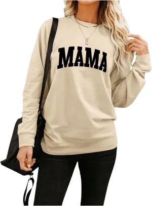 Women's Letter Graphic Sweatshirts Crewneck Raglan Long Sleeve Casual Pullovers