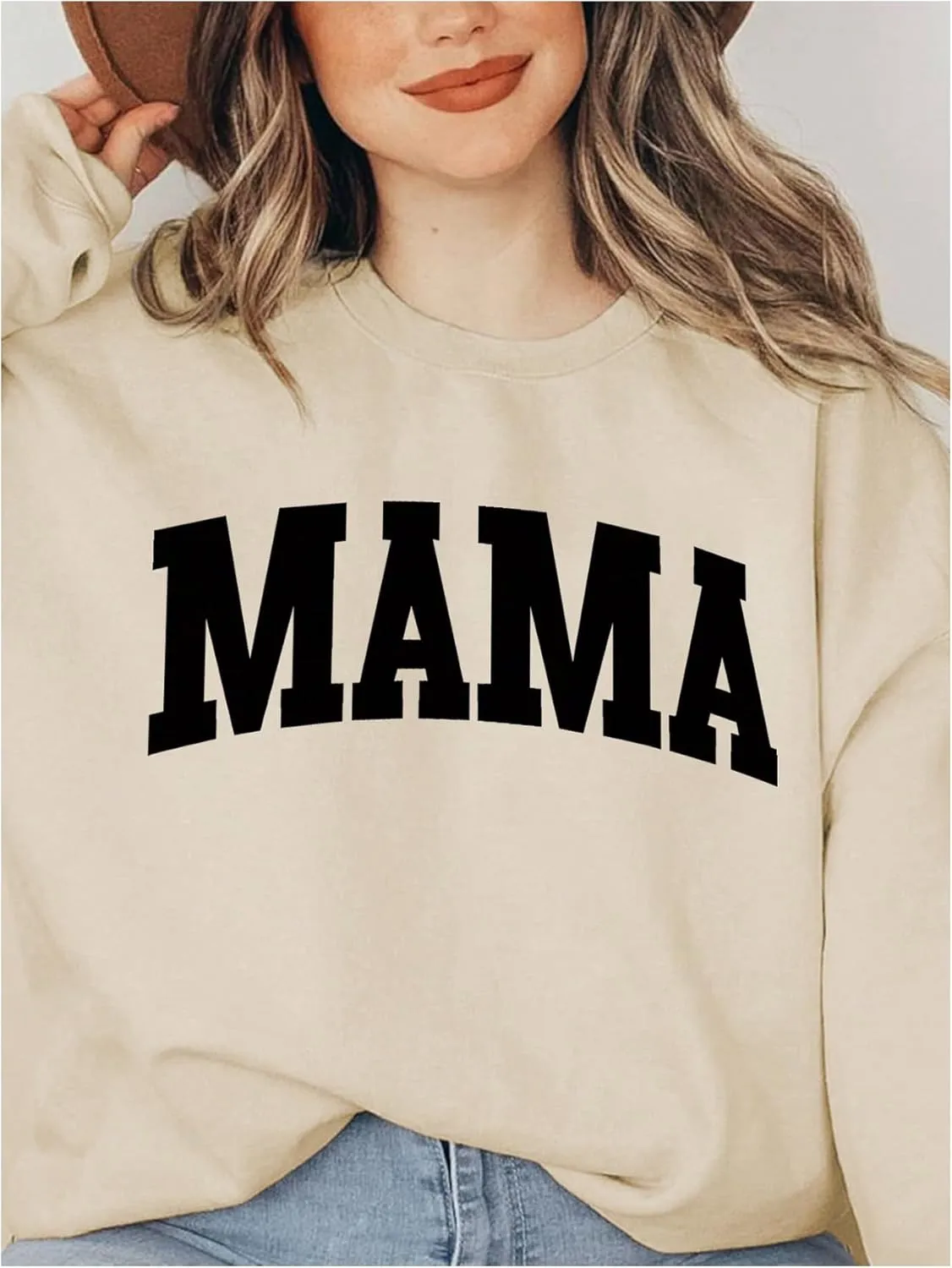 Women's Letter Graphic Sweatshirts Crewneck Raglan Long Sleeve Casual Pullovers
