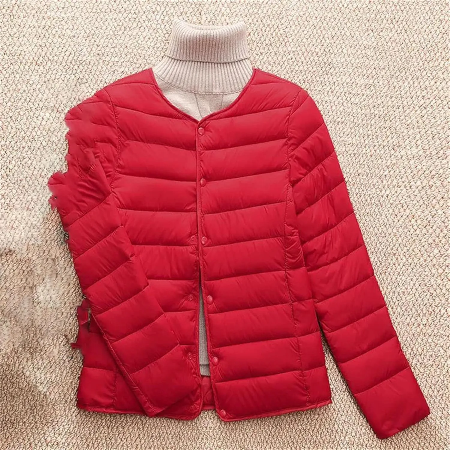 Women's Puffer jacketr Lightweight Quilted Padded Thin Light Liner Warm Parkas Woman All Match Cotton Padded Coats