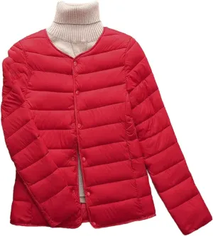 Women's Puffer jacketr Lightweight Quilted Padded Thin Light Liner Warm Parkas Woman All Match Cotton Padded Coats