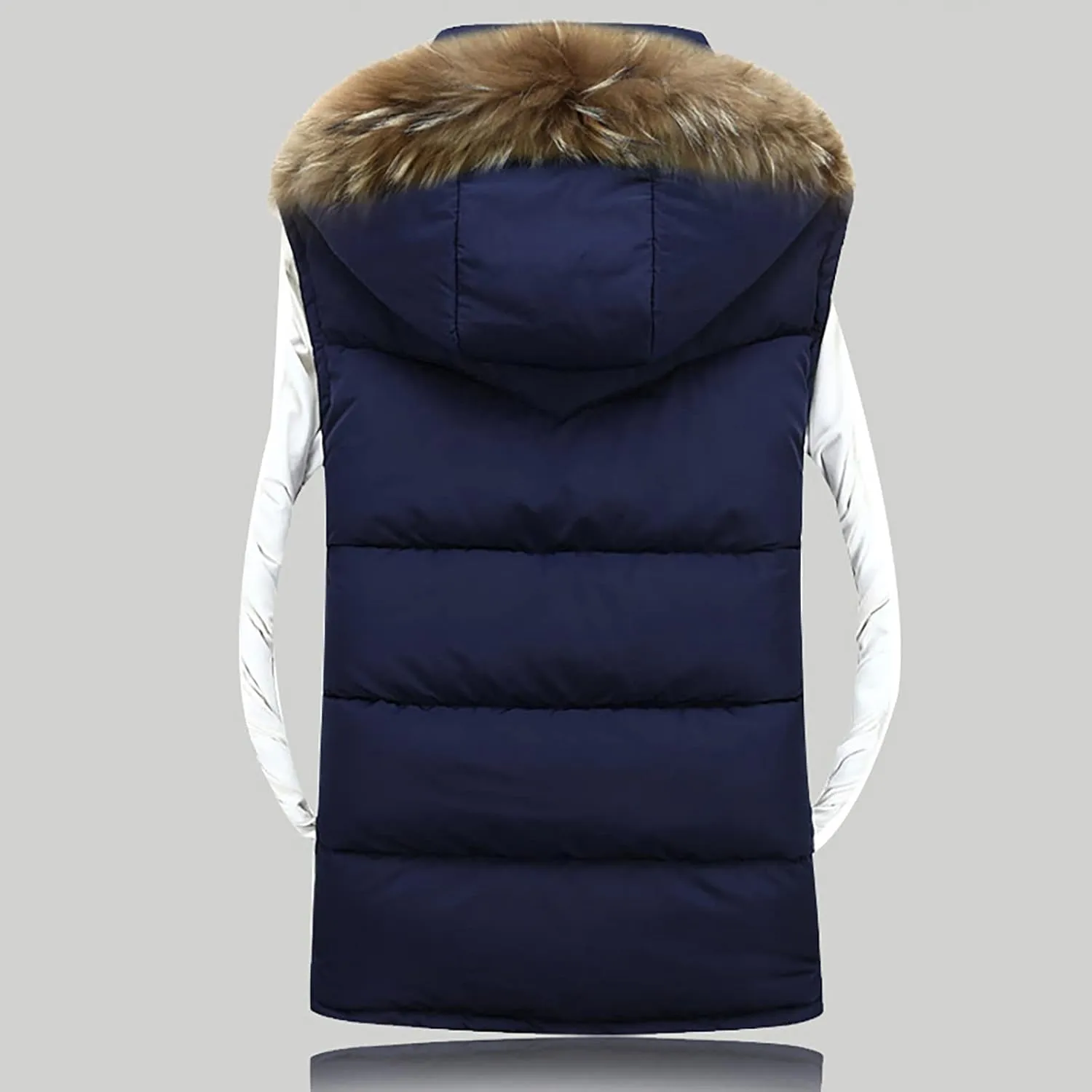 Ymosrh Jackets for Men Men's Autumn Winter Zipper Fashion Color Waistcoat Vest Top Coat Mens Bomber Jackets